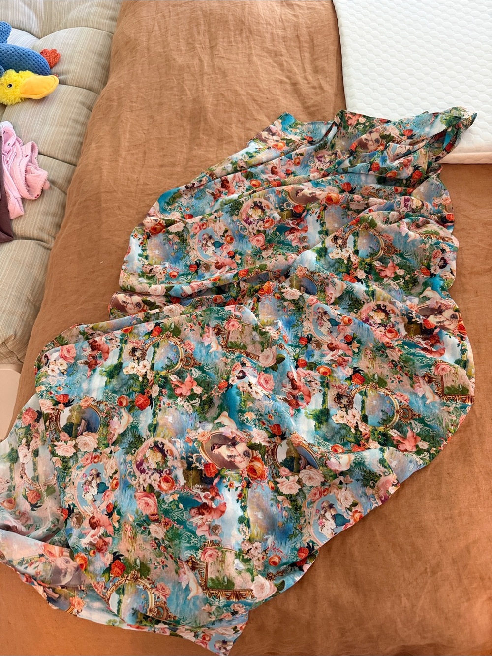 Floral Teal Beach Sarong Wrap - Women’s Swim Cover-Up